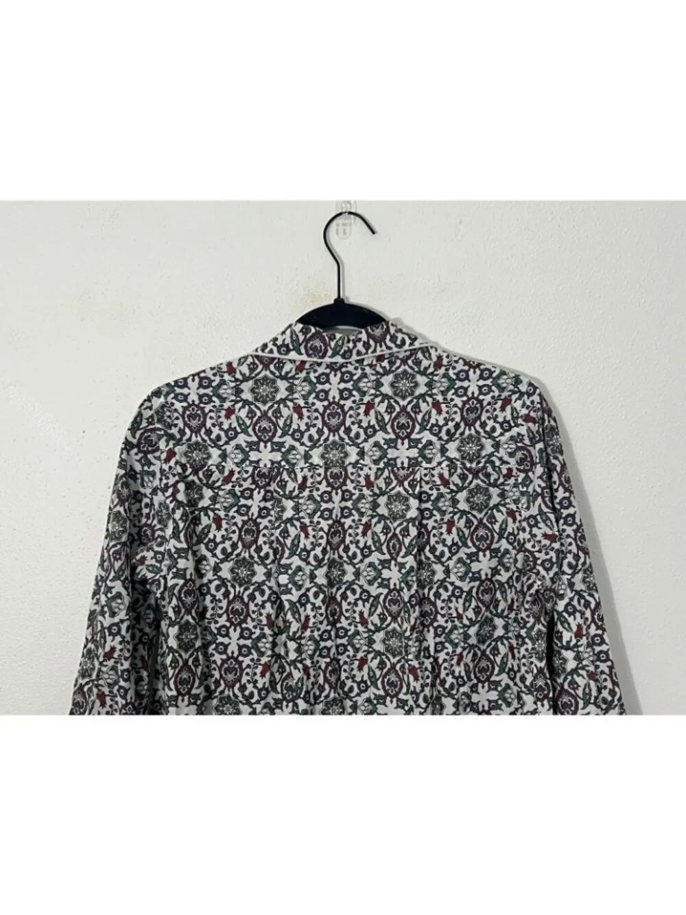 Julia Amory Cotton Husband PJ shirt Size Medium Colorful Floral
